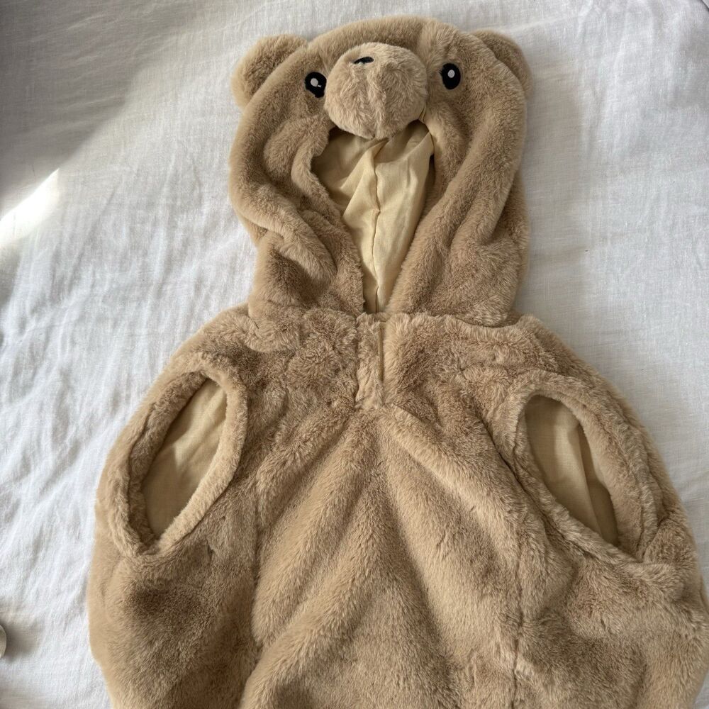ZARA Kids Teddy Bear Hooded Cape Animal Costume Size 2-3 Years